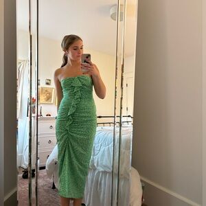 Green Strapless Dress